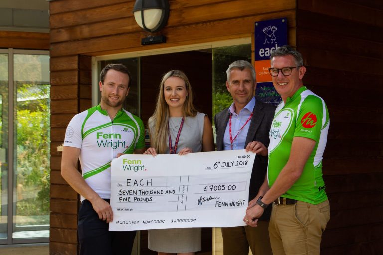 Fenn Wright cyclists exceed fundraising target for EACH