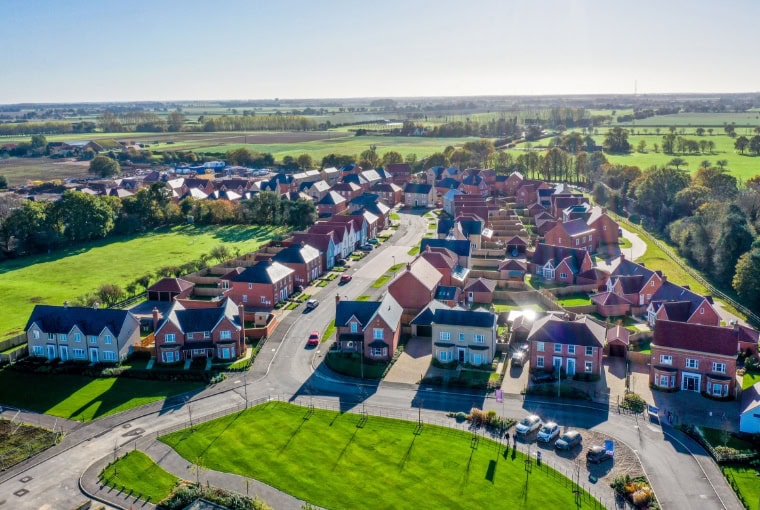 A new build homes development